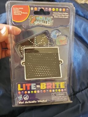Hasbro Lite-Brite Small Black Peg Board with Colored Pegs